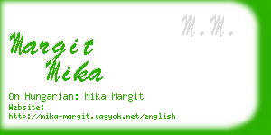 margit mika business card